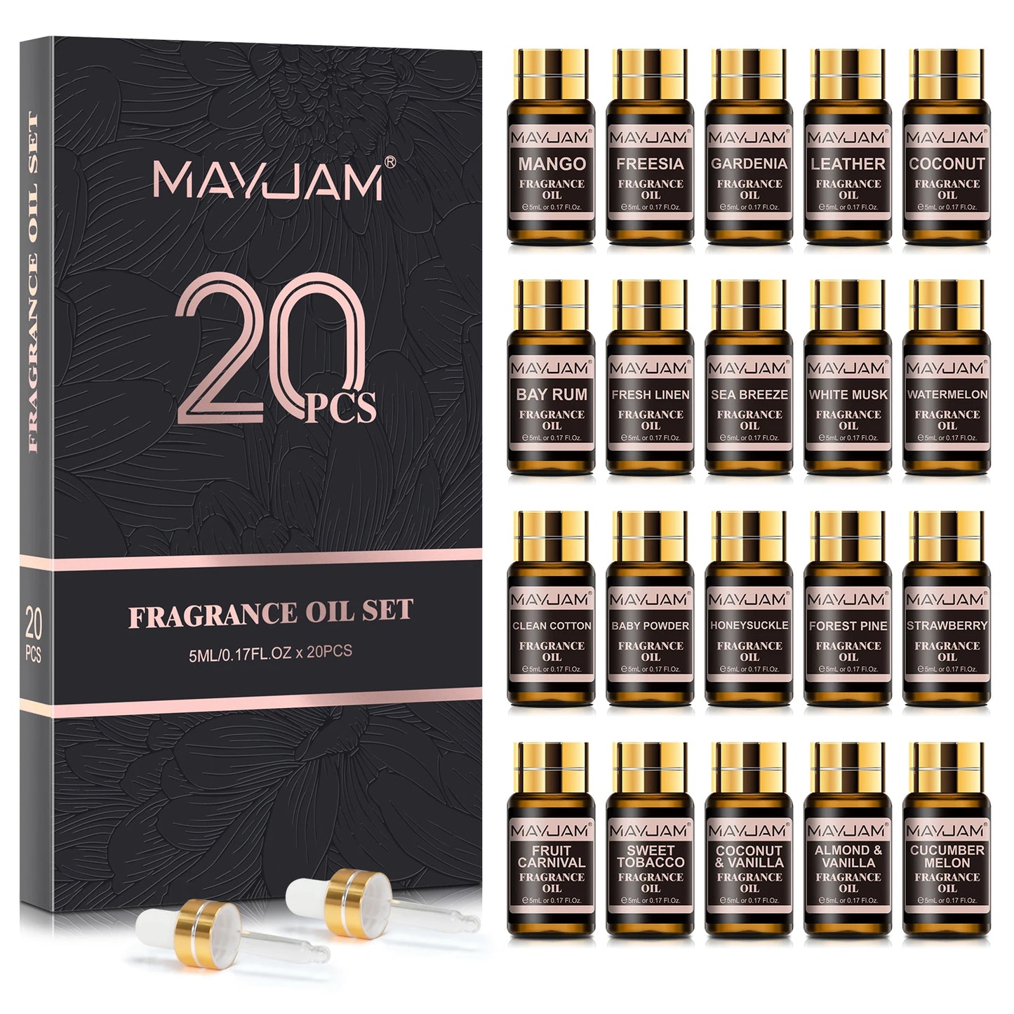 Colección Luxury MAYJAM: Set de 20 Aceites Esenciales Premium Puro