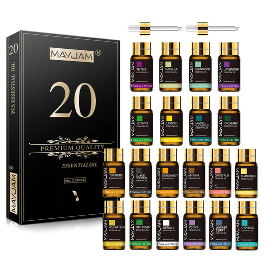 Colección Luxury MAYJAM: Set de 20 Aceites Esenciales Premium Puro