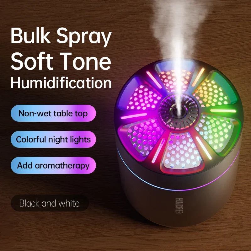 Mini Humidificador Ultra-Potente 180ml: Difusor de Aromas con Luces LED para Coche y Escritorio