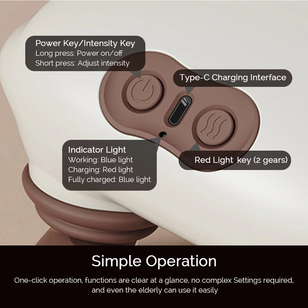 Masajeador Cervical 4D "Hand-Sense": Alivio Profundo de Trapecio y Cuello con Simulación de Manos