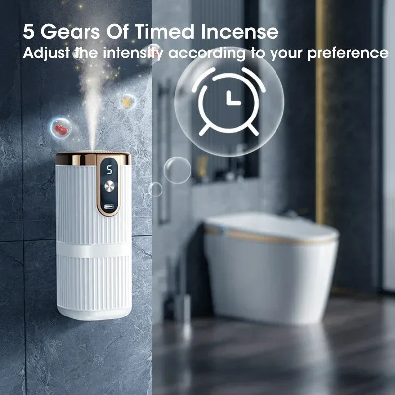 Difusor de Aroma Turbo Pro: Máquina de Aromaterapia Recargable con 5 Niveles y Pantalla LCD