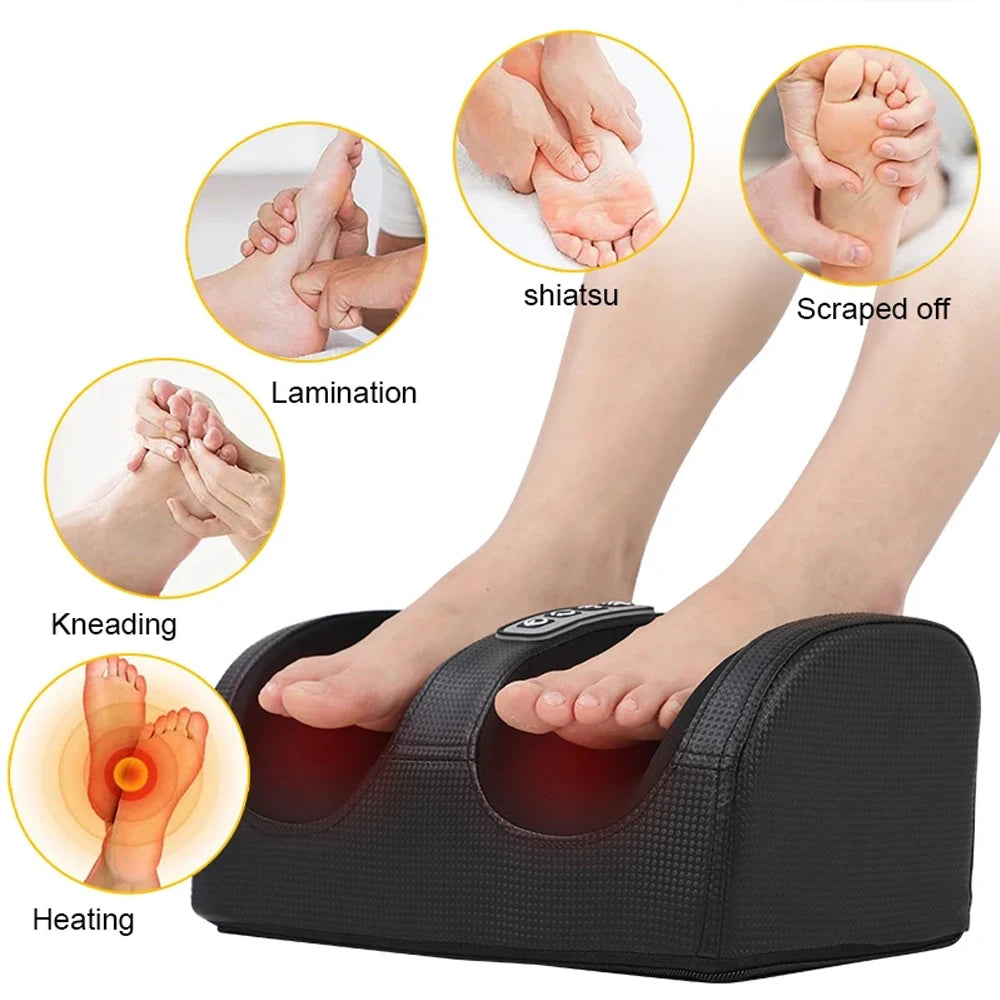 Masajeador de Pies Shiatsu Pro: Amasado Profundo 3D con Calor Terapéutico y 3 Intensidades