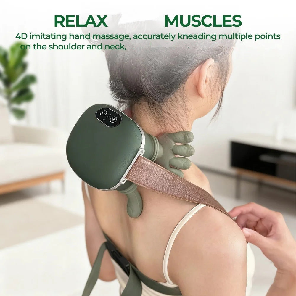 Masajeador Cervical Biónico: Chal de Masaje Profundo para Cuello, Hombros y Trapecio