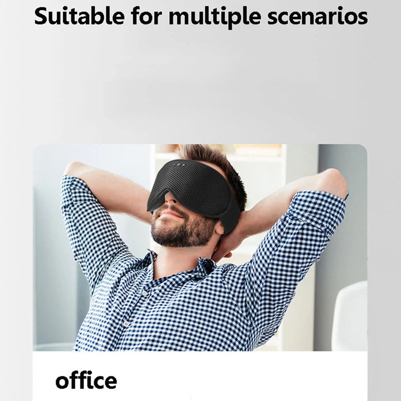 Maschera per dormire 3D con cuffie Bluetooth 5.4: maschera per gli occhi ultra morbida con cancellazione del rumore 