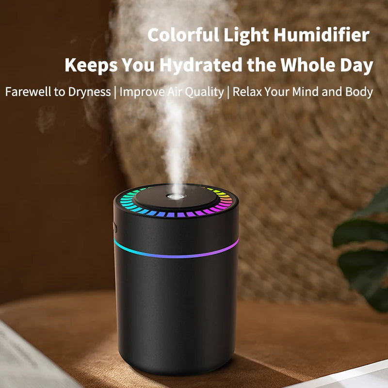 Mini Humidificador Ultra-Potente 180ml: Difusor de Aromas con Luces LED para Coche y Escritorio